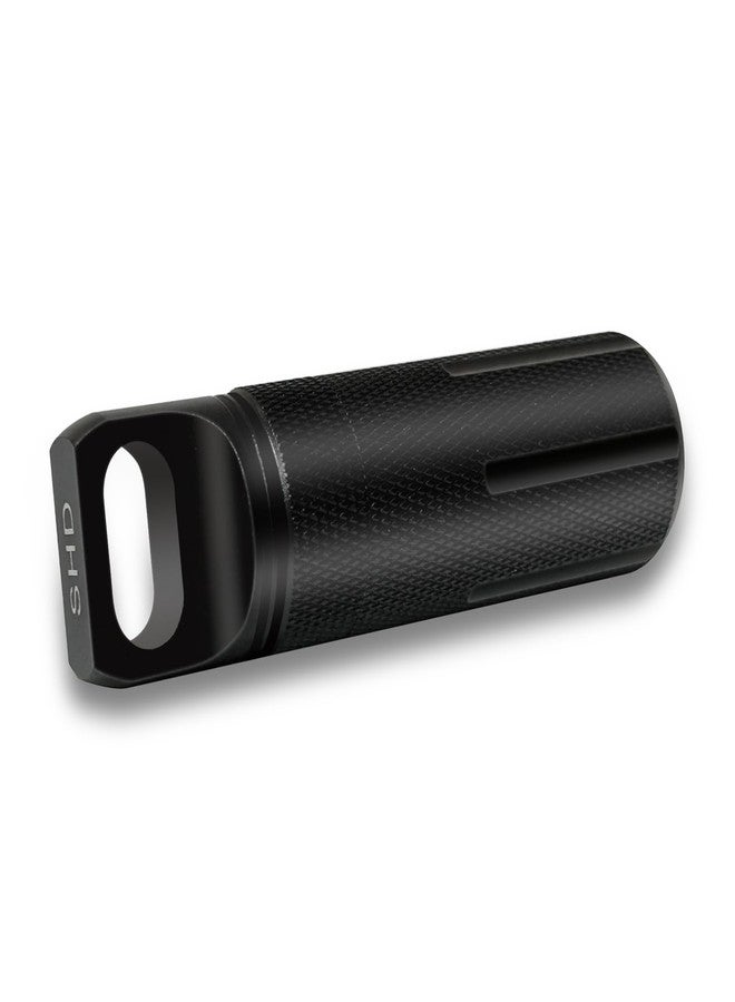 SHD Aluminum Alloy Waterproof Pill Case Container, Outdoor EDC Single Chamber Storage Box,Pill Holder for Hiking Camping-Black - Image 4